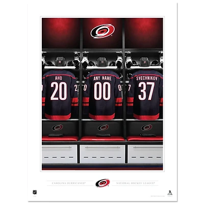 Carolina Hurricanes 12" x 16" Personalized Locker Room Photo Print