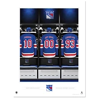 New York Rangers 12" x 16" Personalized Locker Room Photo Print