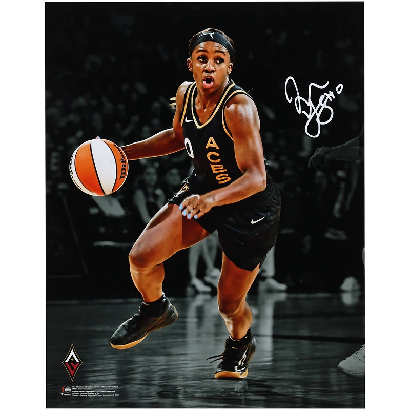 Jackie Young Las Vegas Aces 2023 WNBA Finals Champion Autographed 11" x 14" Action Spotlight Photograph