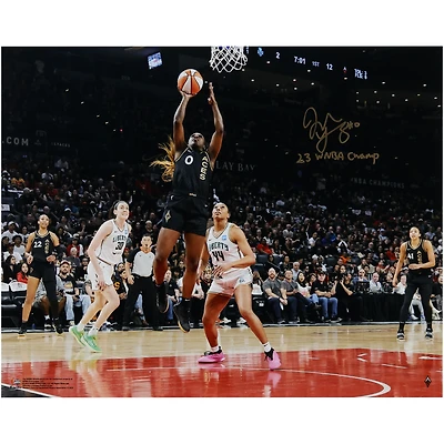 Jackie Young Las Vegas Aces 2023 WNBA Finals Champion Autographed 16" x 20" Action Photograph