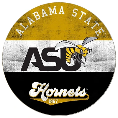Alabama State Hornets 20'' x 20'' Retro Logo Circle Sign