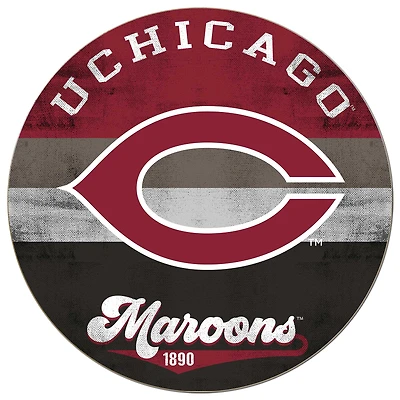 UChicago Maroons 20'' x 20'' Retro Logo Circle Sign