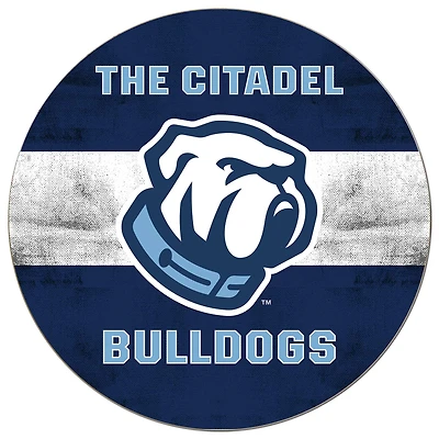 Citadel Bulldogs 20'' x 20'' Retro Logo Circle Sign