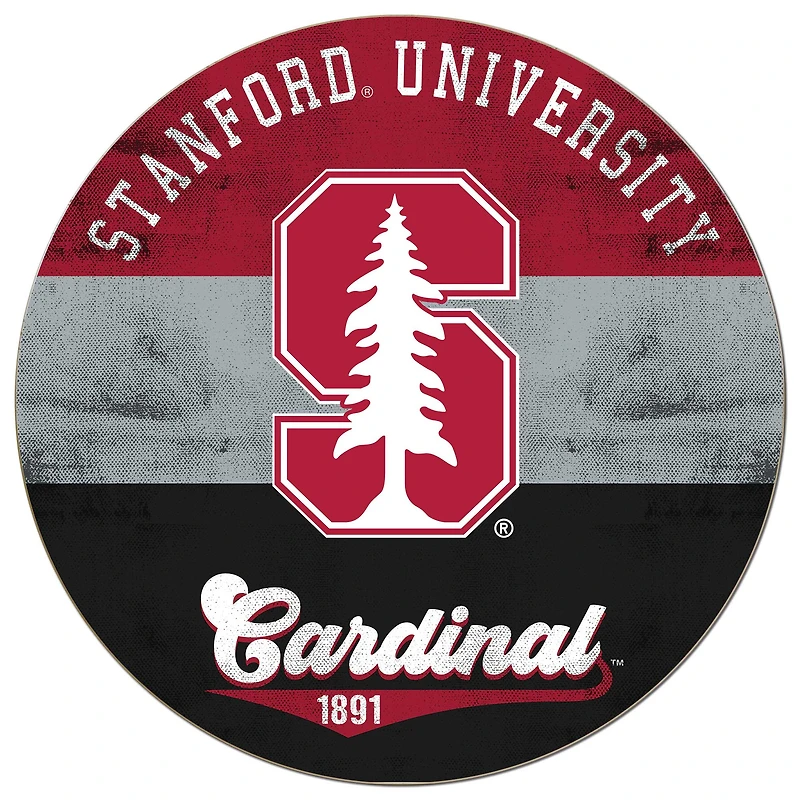 Stanford Cardinal 20'' x 20'' Retro Logo Circle Sign