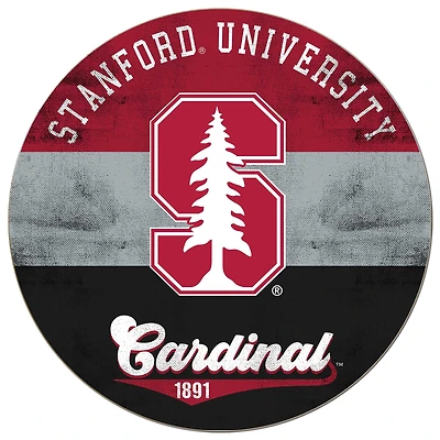 Stanford Cardinal 20'' x 20'' Retro Logo Circle Sign
