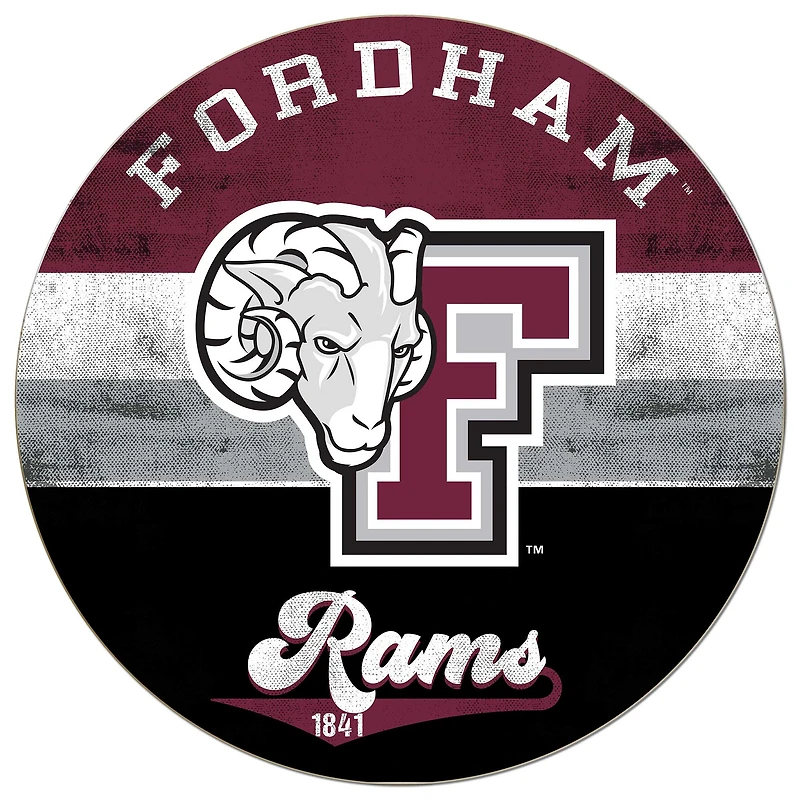 Fordham Rams 20'' x 20'' Retro Logo Circle Sign