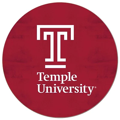 Temple Owls 20'' x 20'' Retro Logo Circle Sign