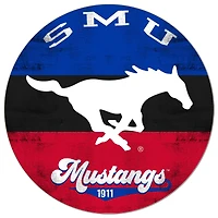 SMU Mustangs 20'' x 20'' Retro Logo Circle Sign