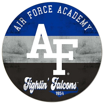 Air Force Falcons 20'' x 20'' Retro Logo Circle Sign