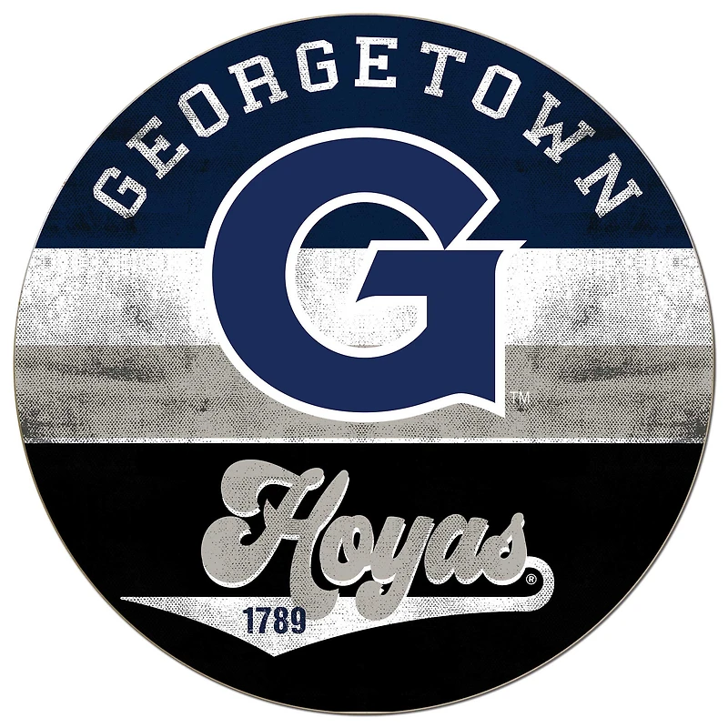 Georgetown Hoyas 20'' x 20'' Retro Logo Circle Sign