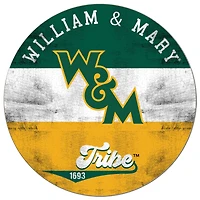 William & Mary Tribe 20'' x 20'' Retro Logo Circle Sign