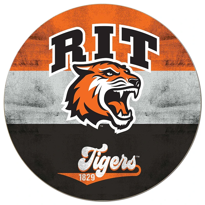 Rochester Institute of Technology Tigers 20'' x 20'' Retro Logo Circle Sign