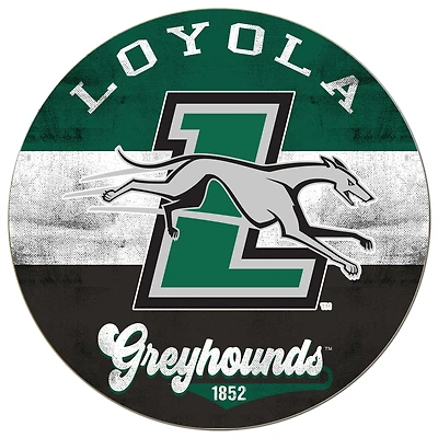 Loyola Greyhounds 20'' x 20'' Retro Logo Circle Sign