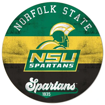 Norfolk State Spartans 20'' x 20'' Retro Logo Circle Sign