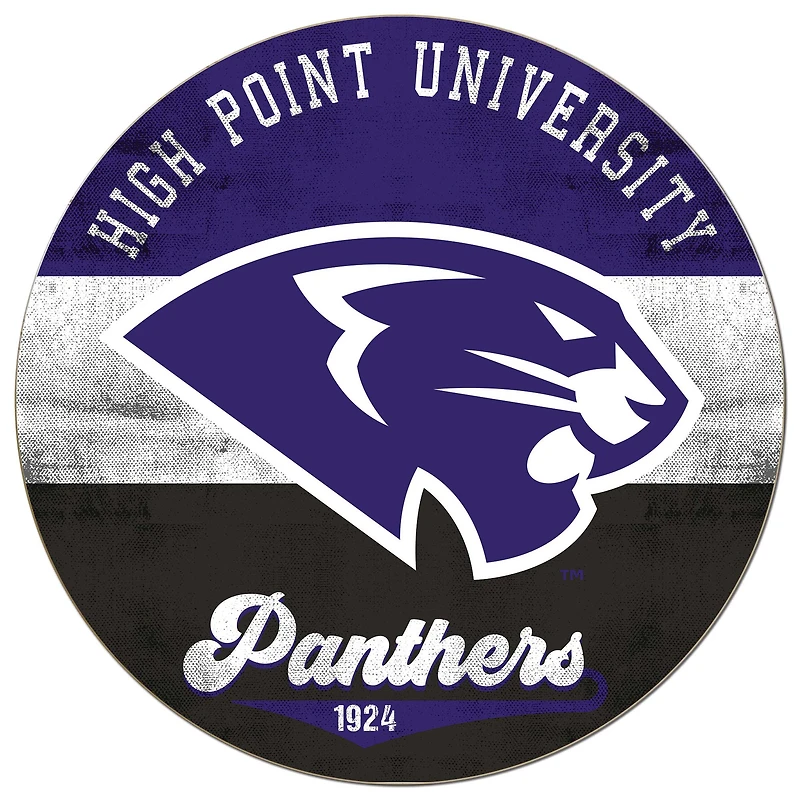 High Point Panthers 20'' x 20'' Retro Logo Circle Sign