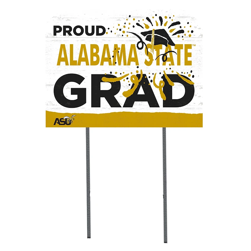 Alabama State Hornets 18" x 24" Proud Grad Yard Sign