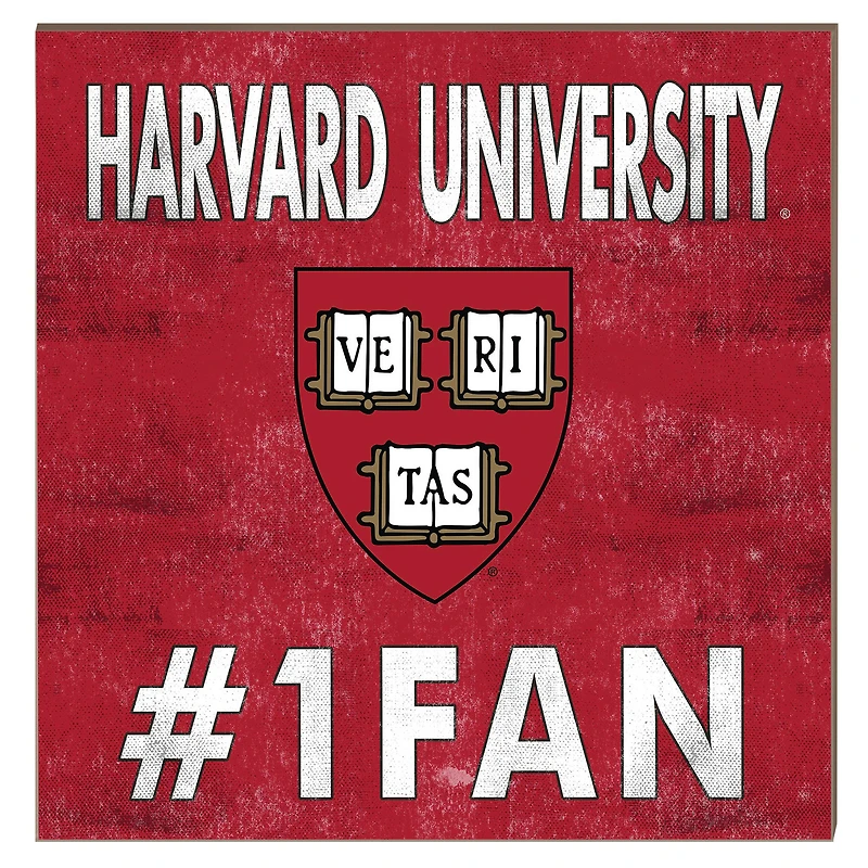 Harvard Crimson 10" x 10" #1 Fan Plaque