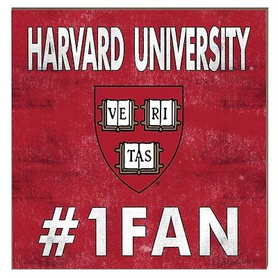 Harvard Crimson 10" x 10" #1 Fan Plaque