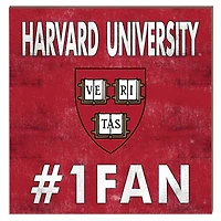 Harvard Crimson 10" x 10" #1 Fan Plaque