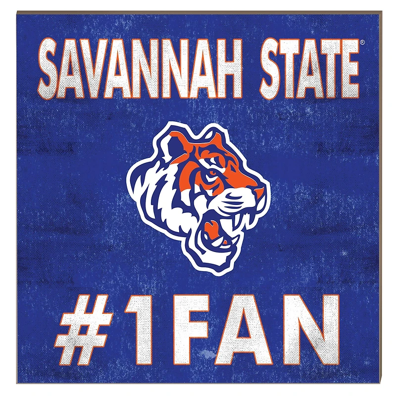 Savannah State Tigers 10" x 10" #1 Fan Plaque