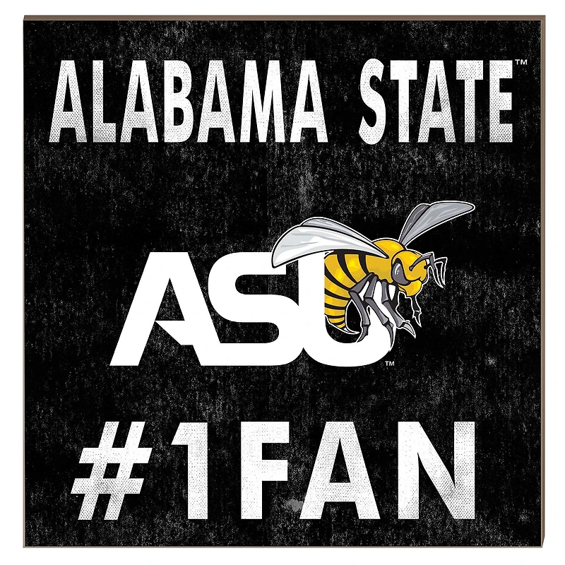 Alabama State Hornets 10" x 10" #1 Fan Plaque
