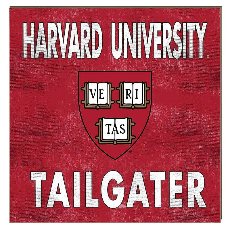 Harvard Crimson 10" x 10" Team Color Tailgater Plaque