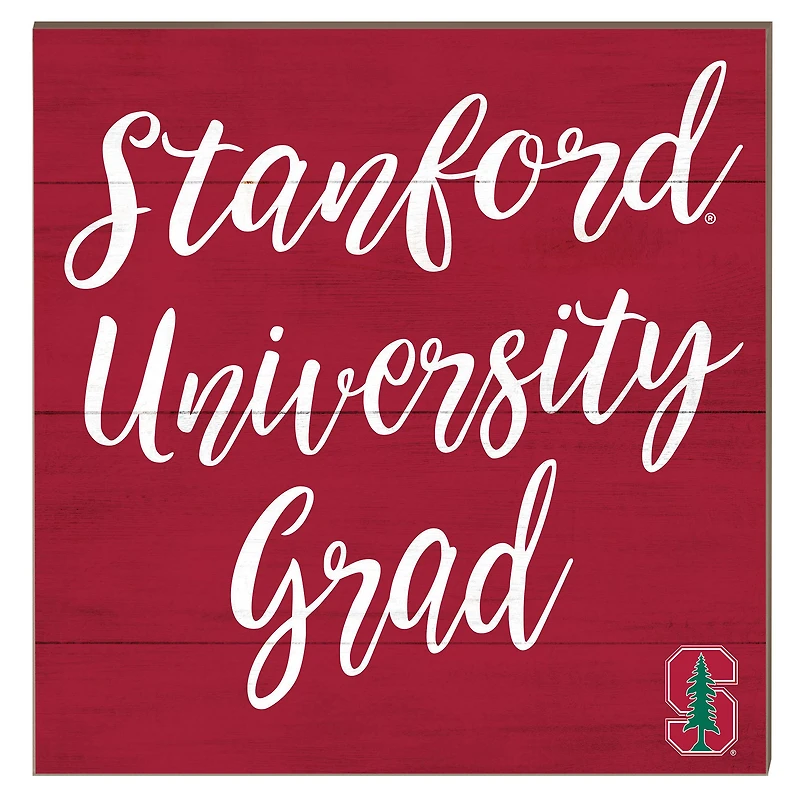 Stanford Cardinal 10" x 10" Grad Plaque