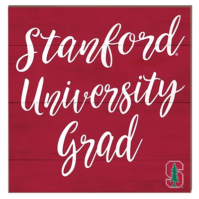 Stanford Cardinal 10" x 10" Grad Plaque