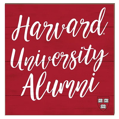 Harvard Crimson 10" x 10" Alumni Plaque