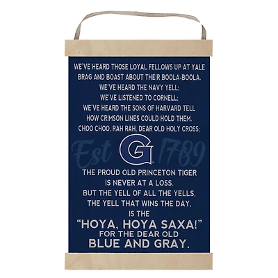 Georgetown Hoyas Fight Song Banner Sign
