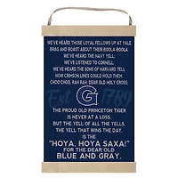 Georgetown Hoyas Fight Song Banner Sign