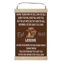 Lehigh Mountain Hawks Fight Song Banner Sign