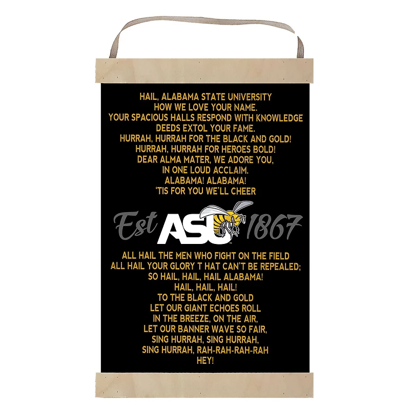 Alabama State Hornets Fight Song Banner Sign