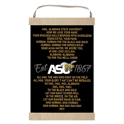 Alabama State Hornets Fight Song Banner Sign