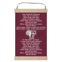 Fordham Rams Fight Song Banner Sign