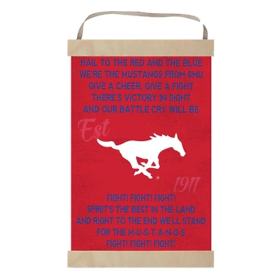 SMU Mustangs Fight Song Banner Sign