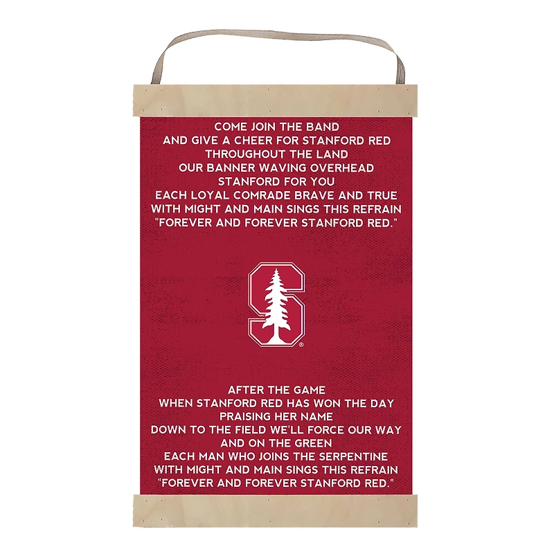 Stanford Cardinal Fight Song Banner Sign