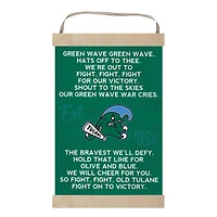 Tulane Green Wave Fight Song Banner Sign