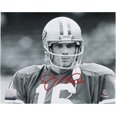 Joe Montana San Francisco 49ers Autographed 8" x 10" Black & White Close Up Photograph