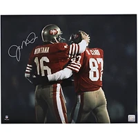 Joe Montana San Francisco 49ers Autographed 16" x 20" with Dwight Clark Photograph