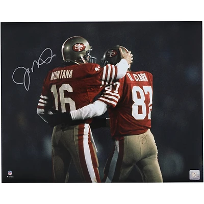 Joe Montana San Francisco 49ers Autographed 16" x 20" with Dwight Clark Photograph