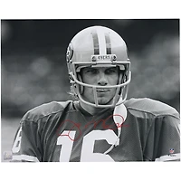Joe Montana San Francisco 49ers Autographed 16" x 20" Black & White Close Up Photograph