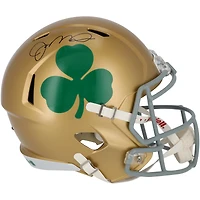 Joe Montana Notre Dame Fighting Irish Autographed Gold Shamrock Riddell Speed Replica Helmet