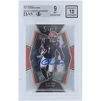Ja'Marr Chase Cincinnati Bengals Autographed 2021 Panini Select #147 Beckett Fanatics Witnessed Authenticated 9/10 Rookie Card