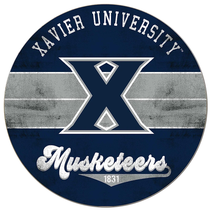 Xavier Musketeers 20'' x 20'' Retro Logo Circle Sign