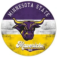 Minnesota State Mavericks 20'' x 20'' Retro Logo Circle Sign