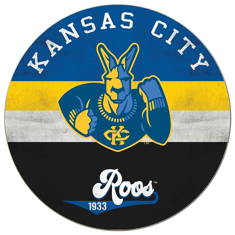 UMKC Kangaroos 20'' x 20'' Retro Logo Circle Sign