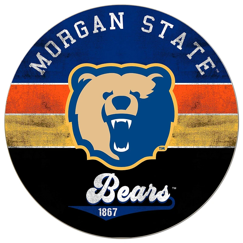 Morgan State Bears 20'' x 20'' Retro Logo Circle Sign