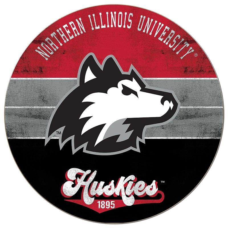 Northern Illinois Huskies 20'' x 20'' Retro Logo Circle Sign
