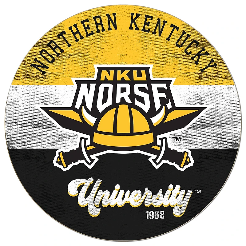 Northern Kentucky University Norse 20'' x 20'' Retro Logo Circle Sign
